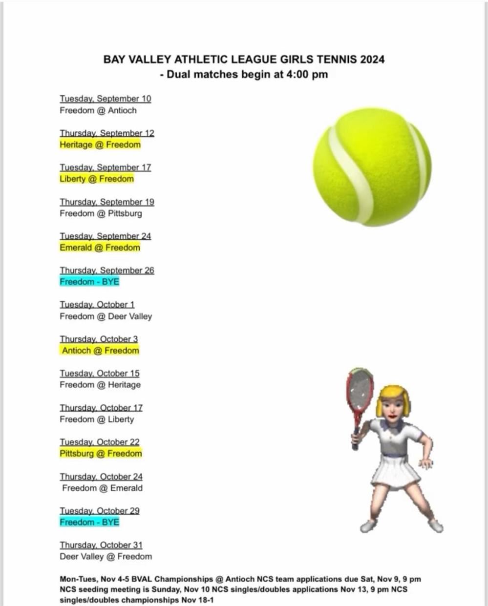 Schedule