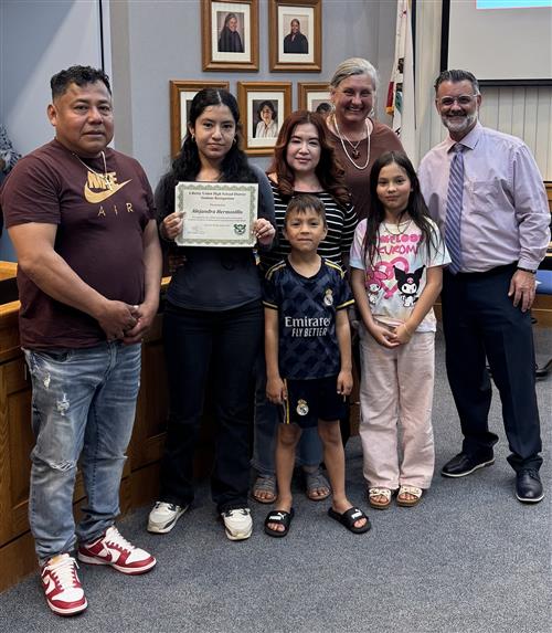 IHS student recognized at School Board Meeting